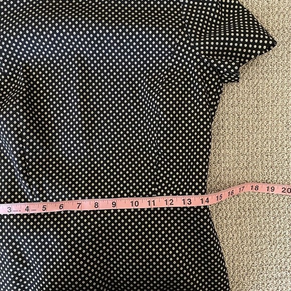 J. Crew Womens 2 Dress Black White with Gold Filigree Sparkle Size 2 Midi - Picture 11 of 13